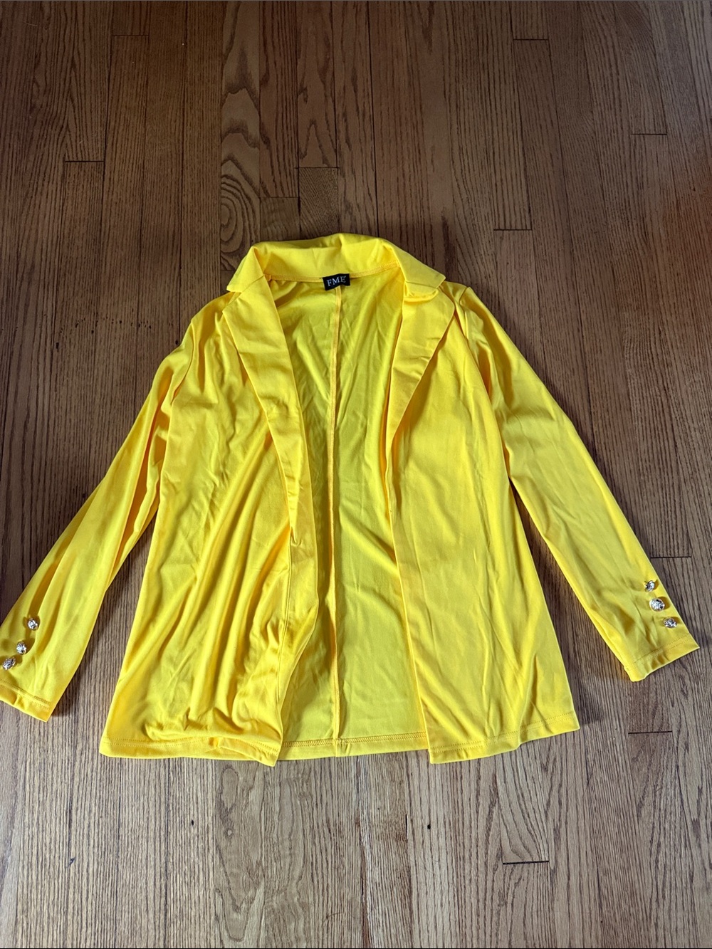 Open-Front Women's Blazer with Buttoned Cuffs